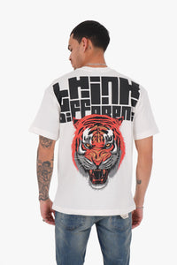 Ikao - Tee Shirt Oversize tigre Blanc