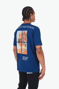 Ikao - tee shirt oversize van gogh Bleu